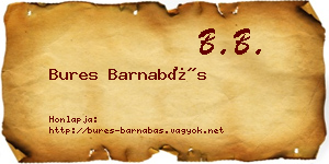 Bures Barnabás névjegykártya