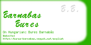 barnabas bures business card
