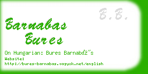 barnabas bures business card
